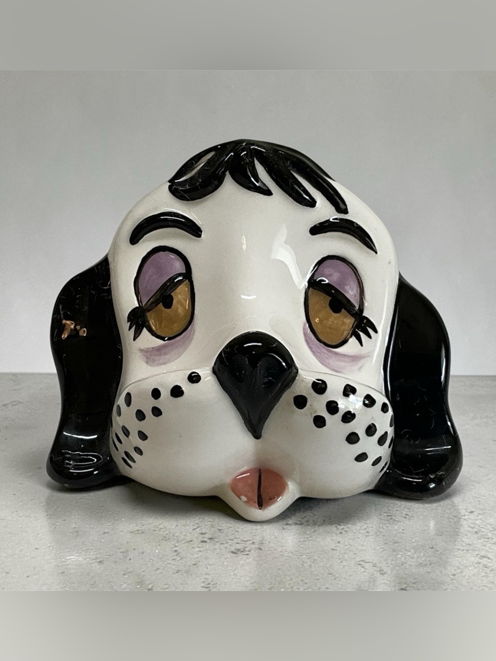 Vintage 50's Arnels Ceramic Hound Dog Eye Glasses Holder 4”